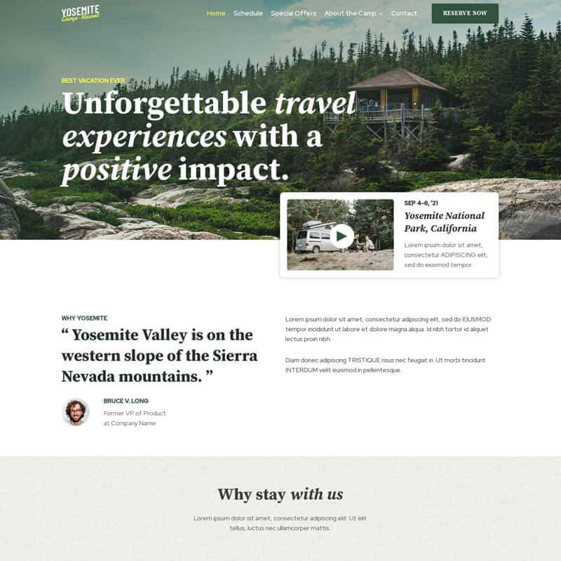 Yosemite - Website Builder For WordPress